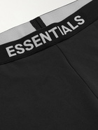 Fear of God Essentials - Logo-Detailed Stretch-Jersey Shorts - Black