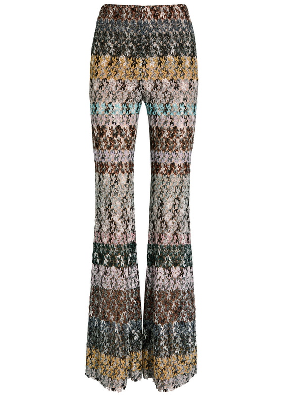 Photo: Missoni Striped Metallic-knit Trousers Multicoloured