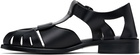 HEREU Black Pesca Sandals