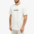 Napapijri Men's Box Logo T-Shirt in White Whisper