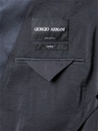 GIORGIO ARMANI - Slim-Fit Double-Breasted Faille-Trimmed Silk-Blend Twill Tuxedo Jacket - Blue - IT 46