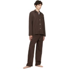 Tekla Brown Poplin Pyjama Pants