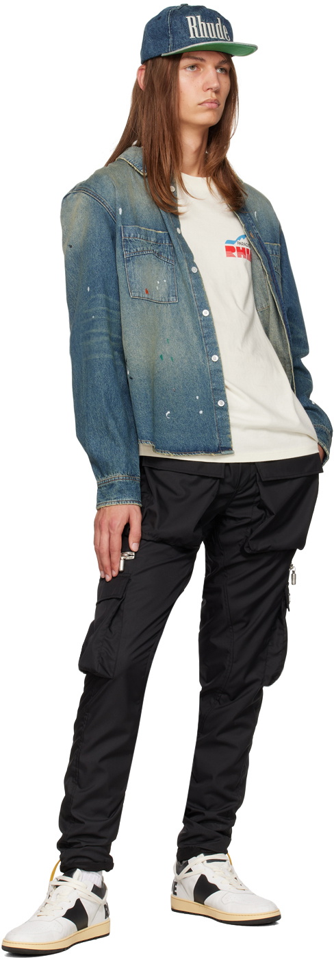 Rhude Indigo Faded Denim Shirt