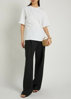 Rohe Gathered Cotton T-shirt White
