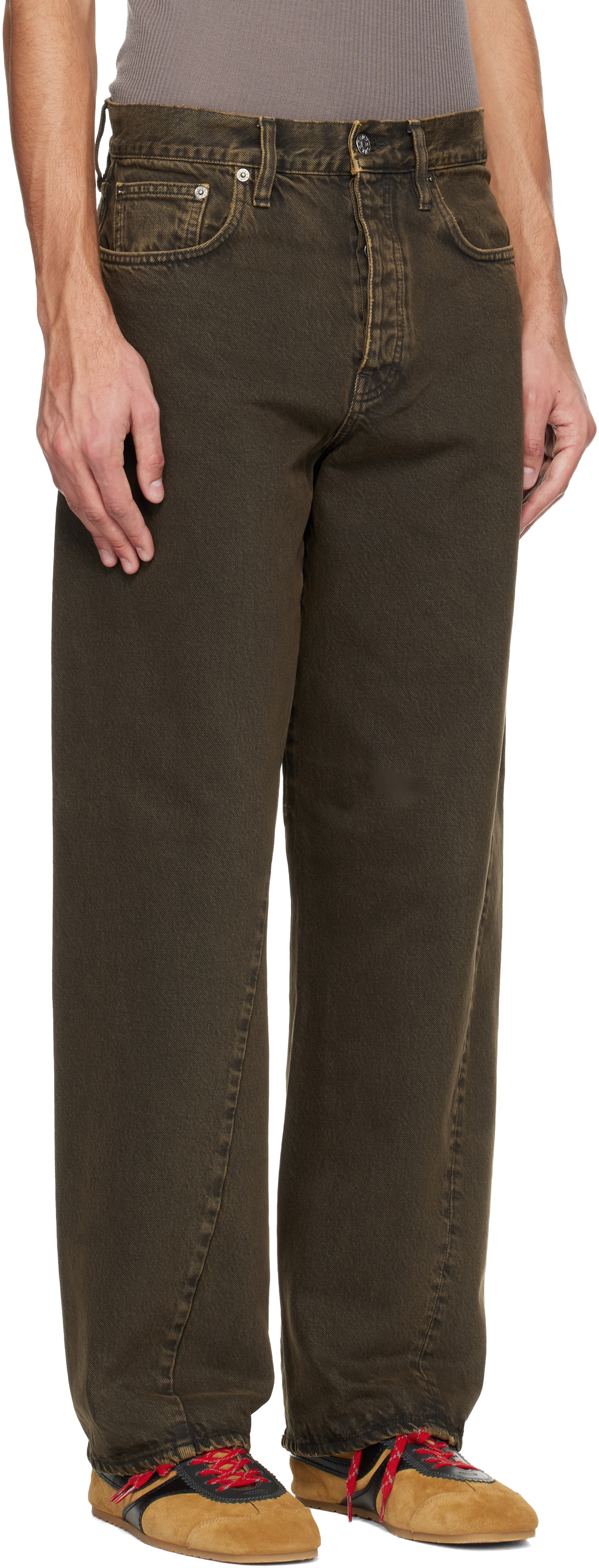 Sunflower Brown Wide Twist Jeans