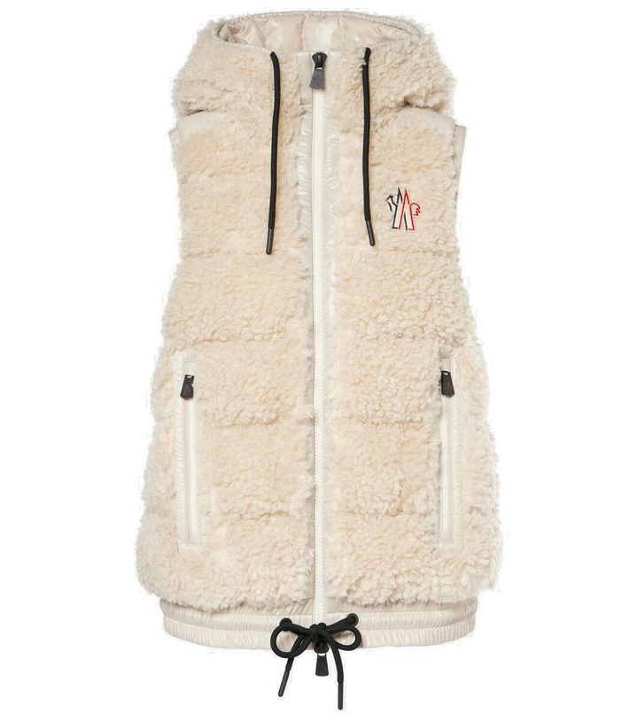 Photo: Moncler Grenoble Faux shearling down vest