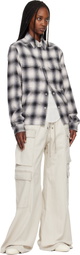 Rick Owens DRKSHDW Off-White Temple Double Jumbo Belas Denim Cargo Pants