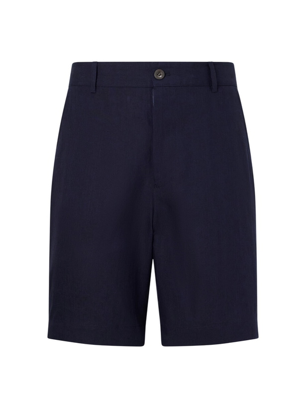 Photo: Paul Smith - Straight-Leg Linen Shorts - Blue