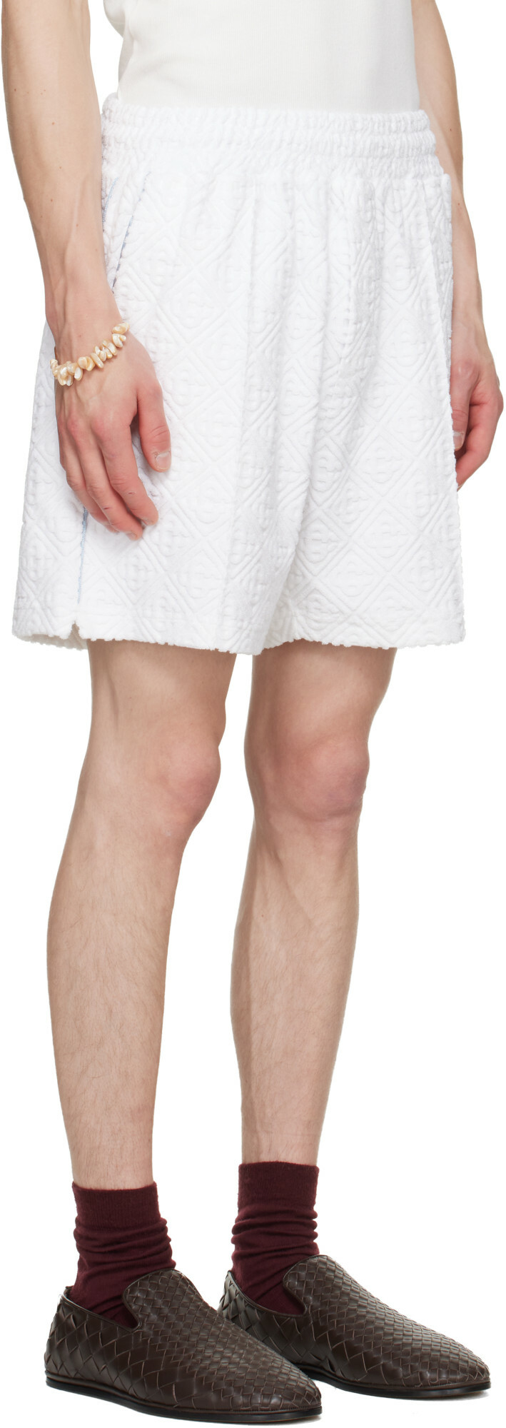 Casablanca White Towelling Shorts