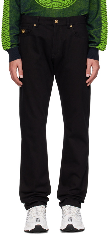 Photo: Versace Black Zip-Fly Jeans