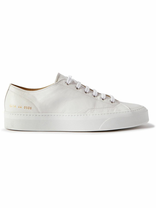 Photo: Common Projects - Tournament Leather Sneakers - White