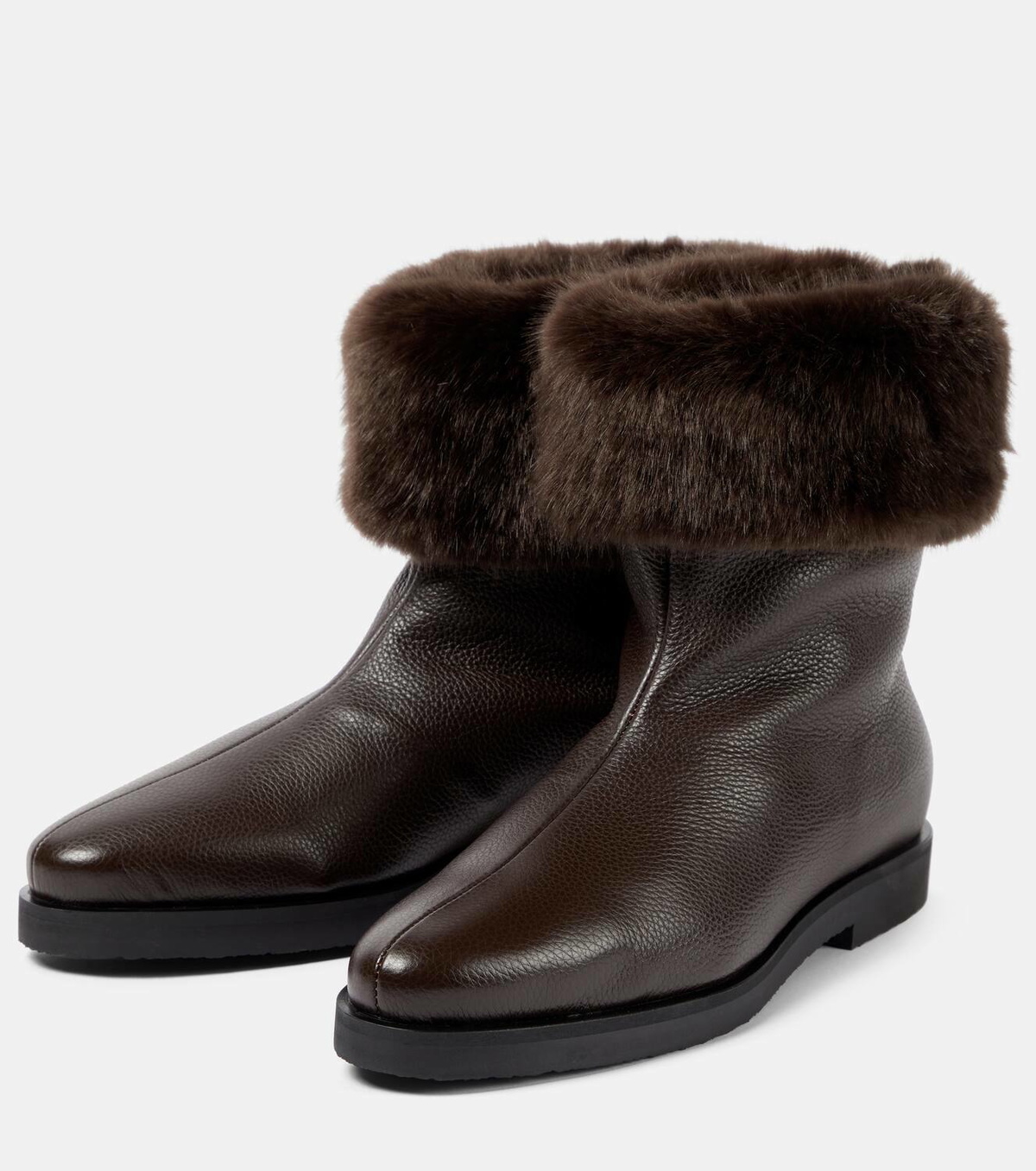 Toteme The Off-Duty faux fur-lined leather boots