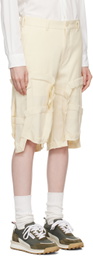 Comme des Garçons Homme Plus Off-White Frayed Edge Shorts