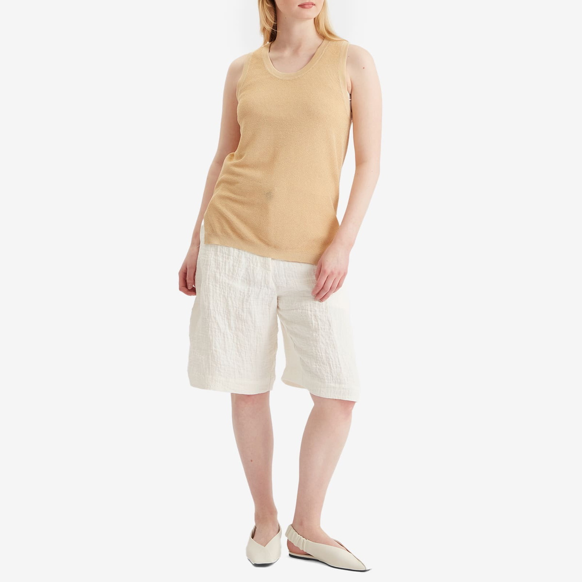 Studio Nicholson Women's Low Armhole Vest in Raffia