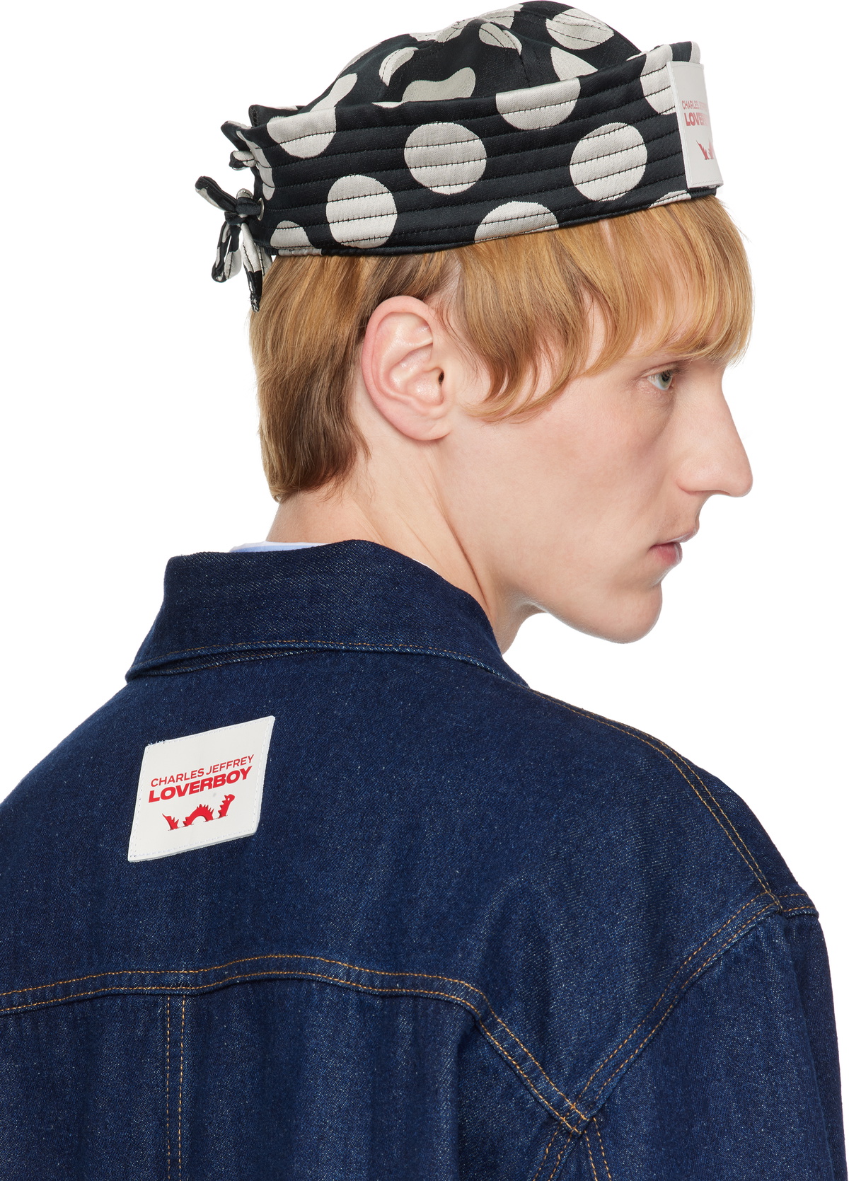 Charles Jeffrey LOVERBOY SSENSE Exclusive Black & White Sailor Hat