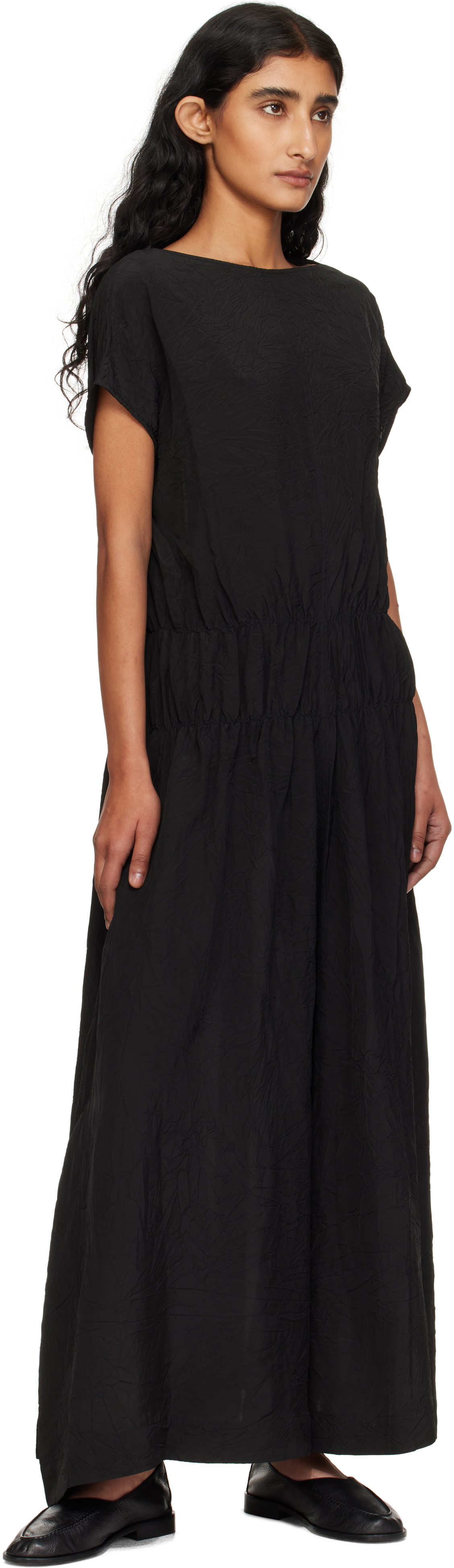 Studio Nicholson Black Simos Midi Dress