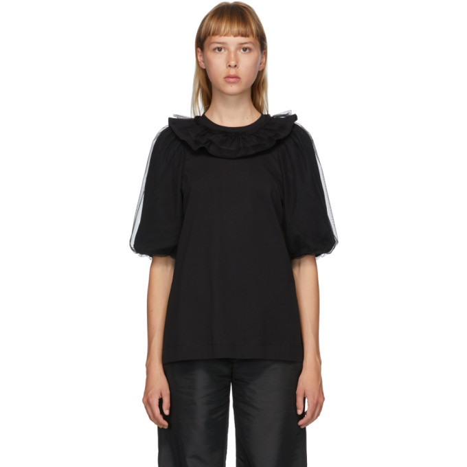 Simone Rocha Black Puff Sleeve T-Shirt Simone Rocha