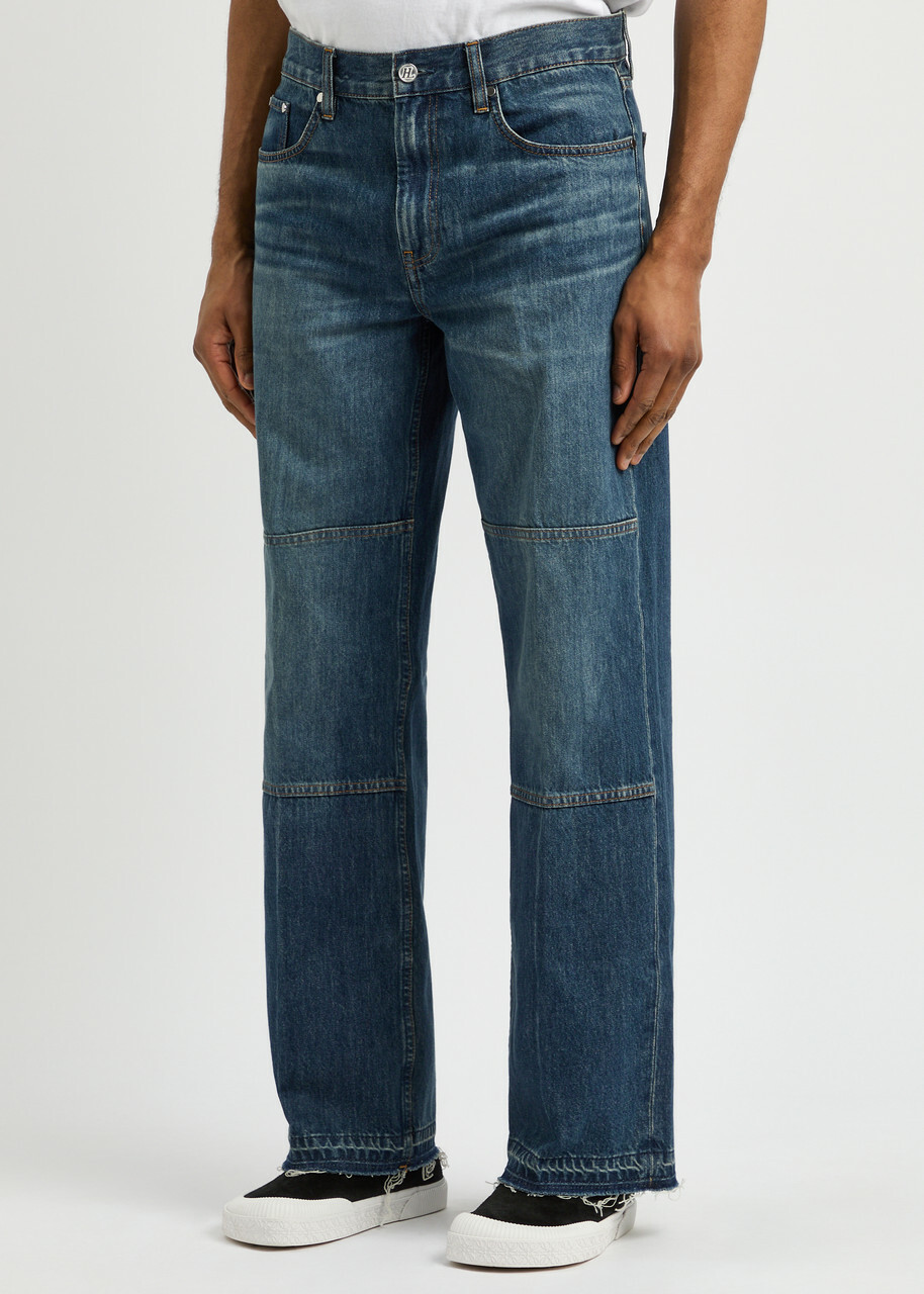 Helmut Lang Panelled Straight-leg Jeans Indigo