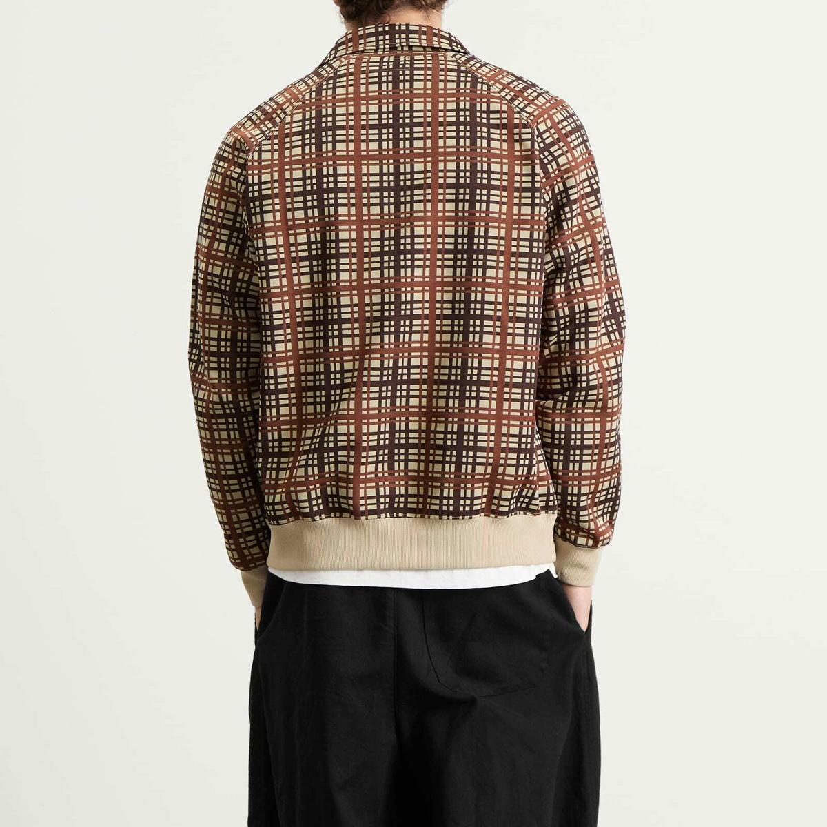 Needles Men's Poly Jacquard Track Jacket in Plaid Needles