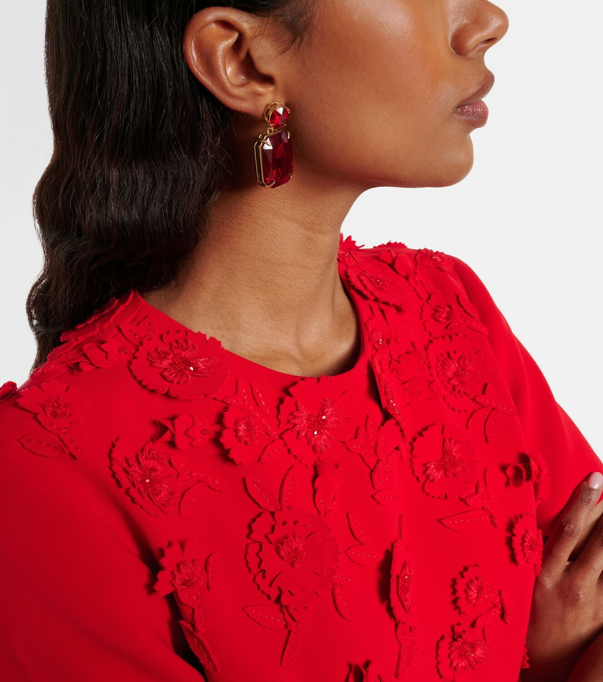 Carolina Herrera Embellished drop earrings