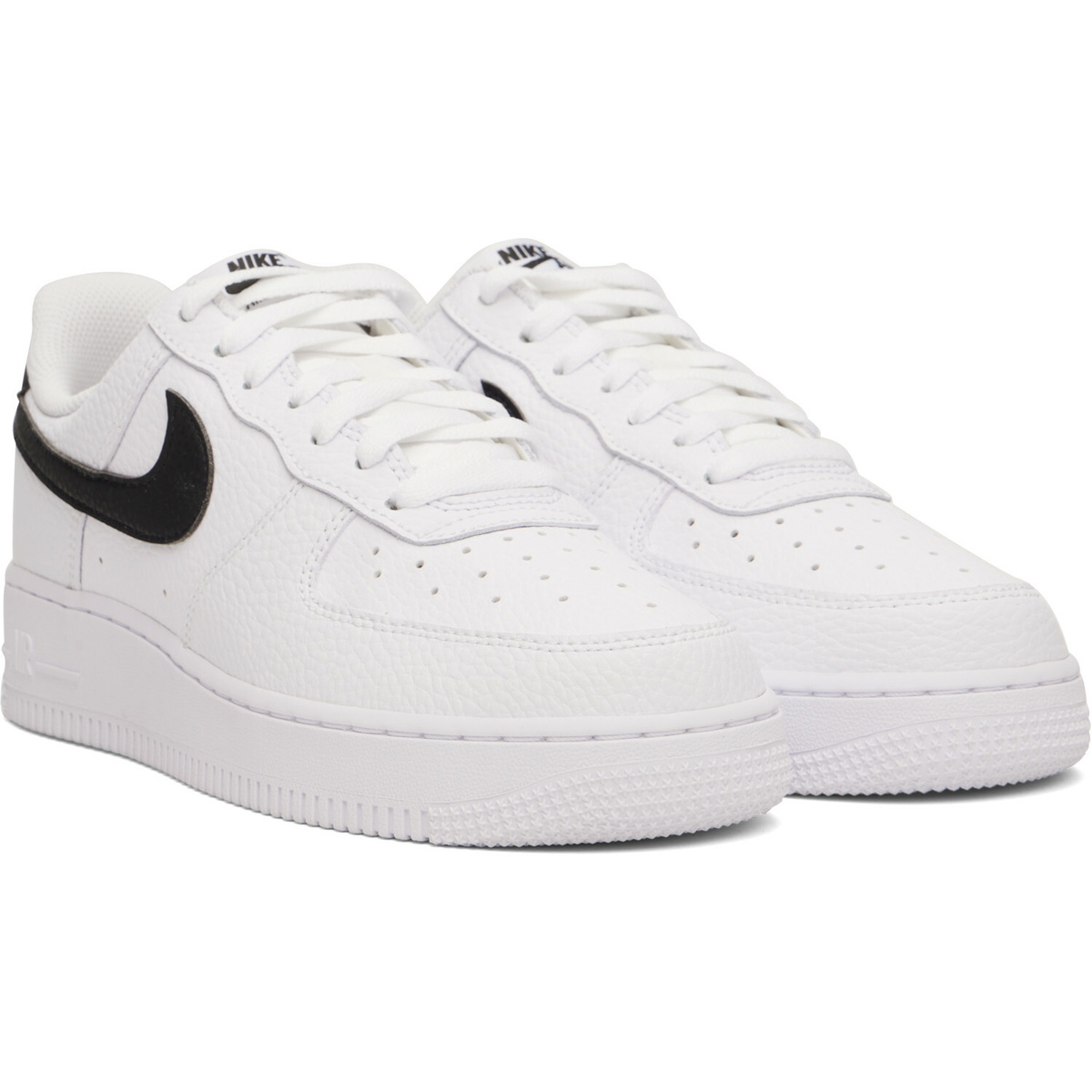 Nike White & Black Air Force 1 '07 Sneakers