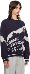 Carne Bollente Navy 'S'Kiss Champions' Sweater