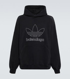 Balenciaga - x Adidas logo cotton hoodie