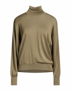 Peserico Womens Turtleneck Military in Green