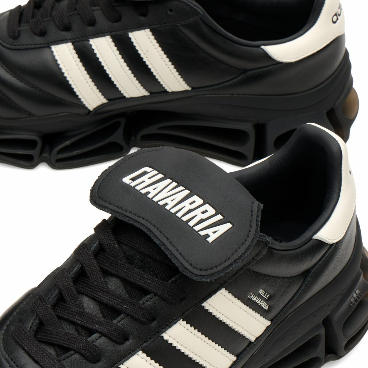 Adidas x Willy Chavarria Megaride Copa Sneaker in Core Black/Off White/Core Black