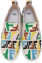 Fendi Multicolor 'FF' Slip-On Sneakers