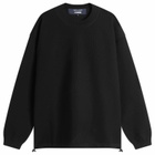 Comme des Garçons Homme Men's Mesh Pattern Crew Sweat in Black 1