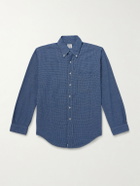 OrSlow - Button-Down Collar Checked Cotton-Chambray Shirt - Blue