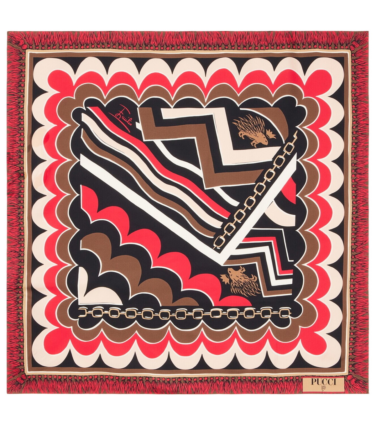 Meryll Rogge◆Red Scarf Meryll Rogge - Red Patch Scarf