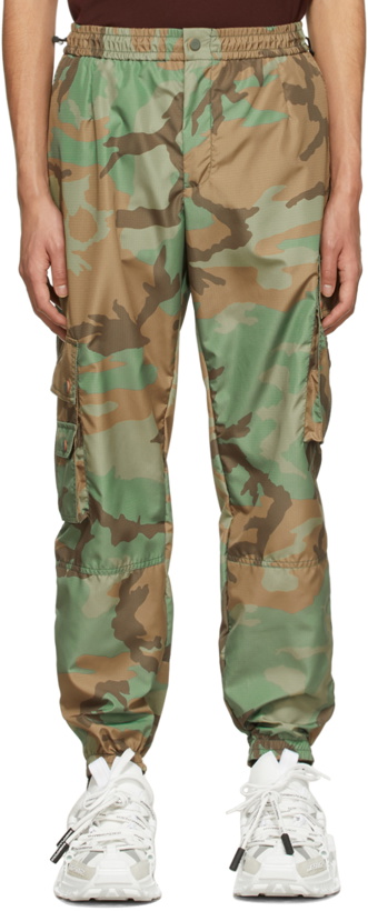Photo: Dolce & Gabbana Green Reborn To Live Camouflage Cargo Pants
