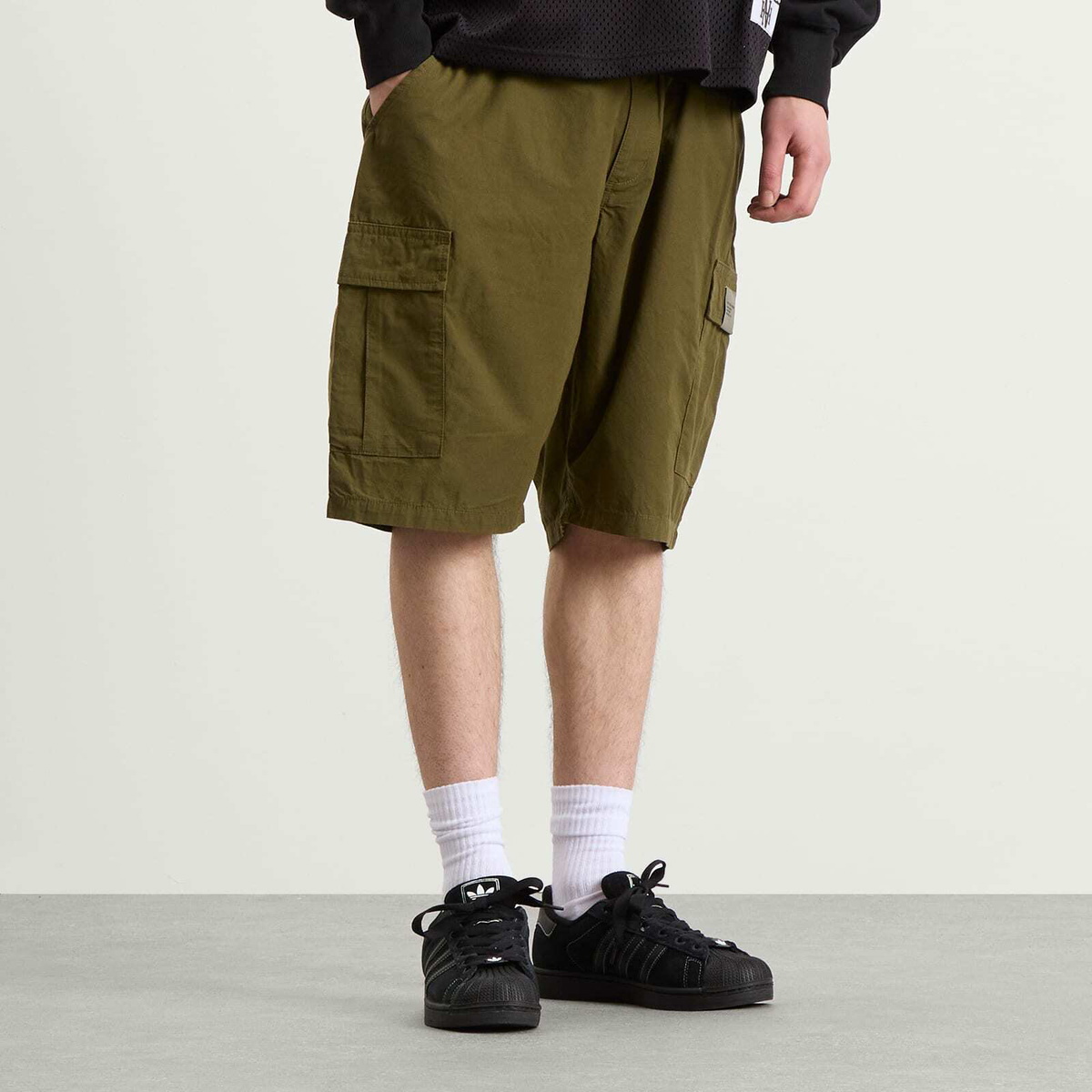 Neighborhood Men's BDU Cargo Shorts in Olive Drab