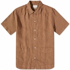Oliver Spencer Men's Cuban Short Sleeve Shirt in Brown