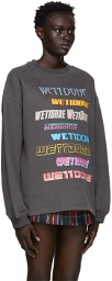 We11done Front Logo Fleece Sweatshirt