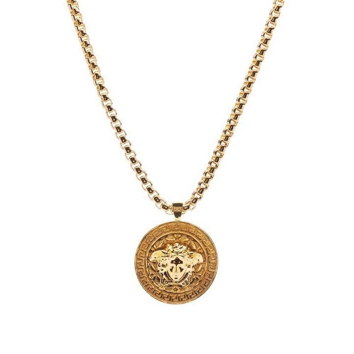 Photo: Versace Men's Medusa Head Medallion Necklace in Gold