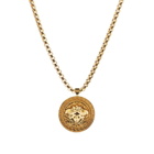 Versace Men's Medusa Head Medallion Necklace in Gold