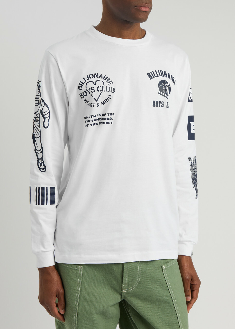 Billionaire Boys Club｜ (IC23449 WHT) Billionaire Boys Club Multi Print Long Sleeve T-Shirt in