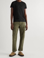 Moncler - Slim-Fit Logo-Appliquéd Contrast-Tipped Cotton-Blend Jersey T-Shirt - Black