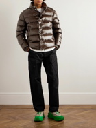 Moncler - Logo-Appliquéd Quilted Shell Down Jacket - Brown