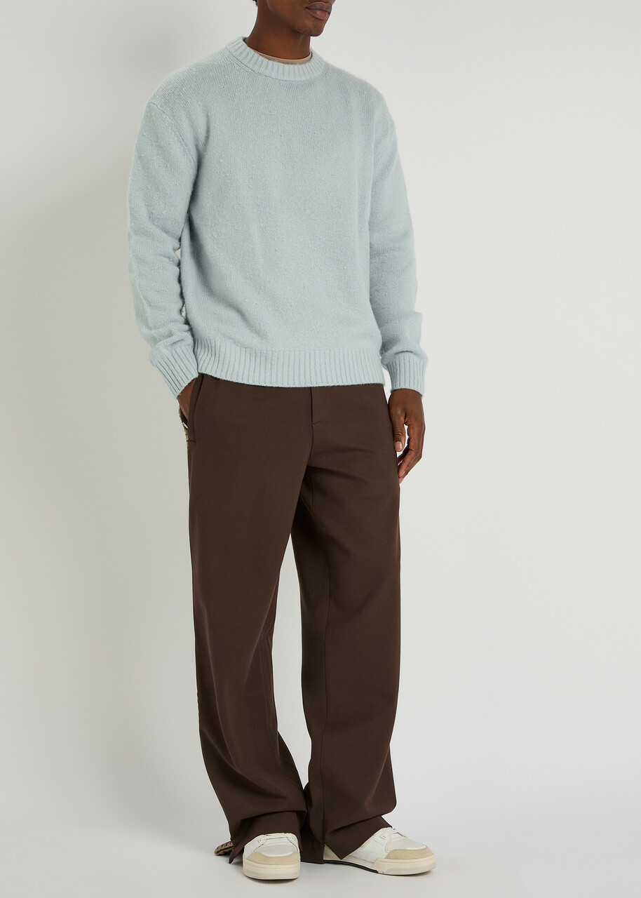 Axel Arigato Patch Beyond Wool-blend Sweatshirt Light Blue
