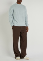 Axel Arigato Patch Beyond Wool-blend Sweatshirt Light Blue