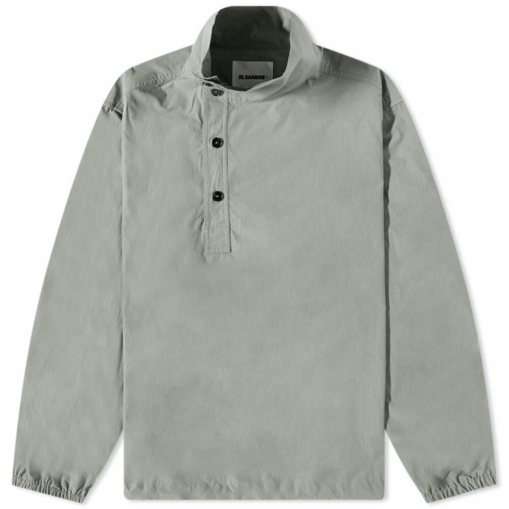 Photo: Jil Sander Men's Plus Popover Button Jacket in Dark Sage