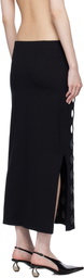 Conner Ives Black 'The Reconstituted Mirror Disc Embroidery' Midi Skirt