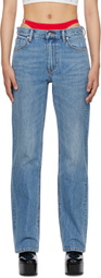 Alexander Wang Blue Bikini Layer Jeans
