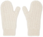 Jil Sander Off-White Mohair & Alpaca Mittens