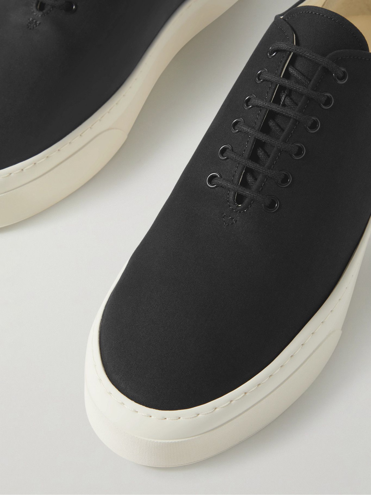 The Row Dean Cotton Canvas Sneakers Black The Row