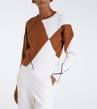 Max Mara Argyle virgin wool sweater